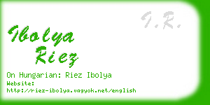 ibolya riez business card